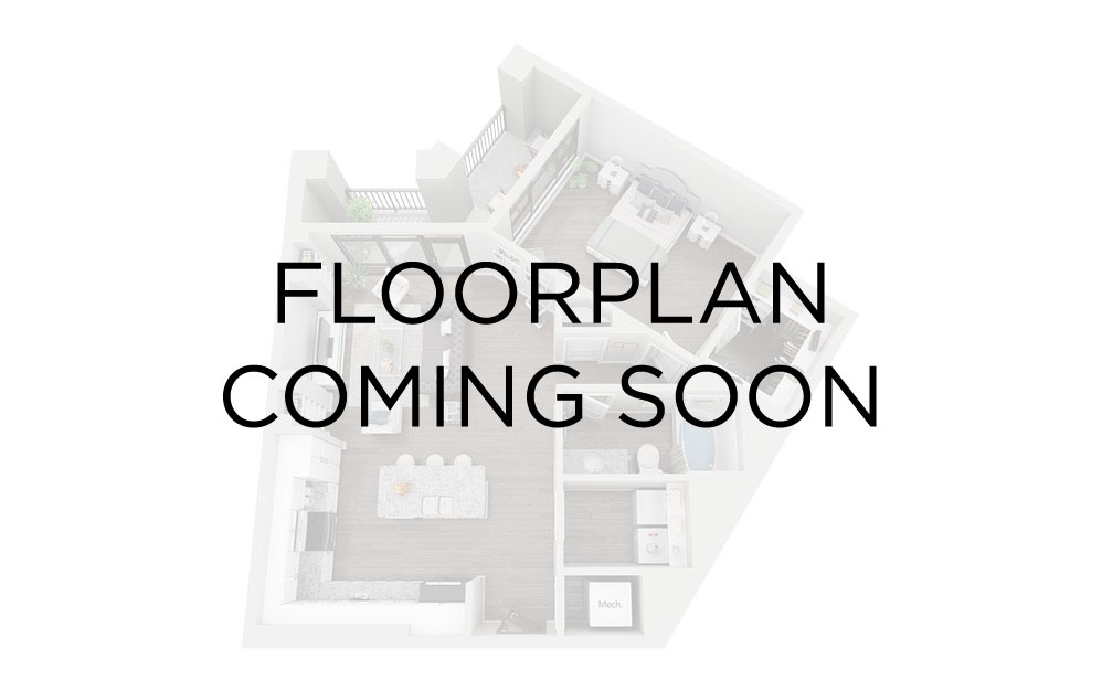 2E - 2 bedroom floorplan layout with 2.5 bathrooms and 1260 square feet